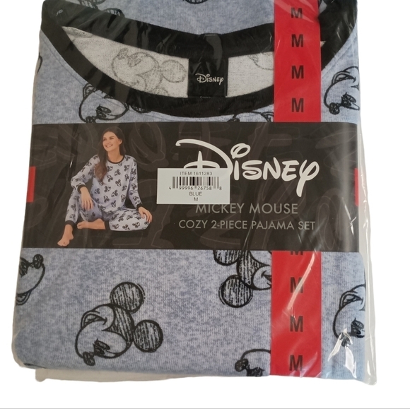 Disney Women's Lounge Set Mickey Mouse Blue 2-piece Cozy NWT - Picture 3 of 11